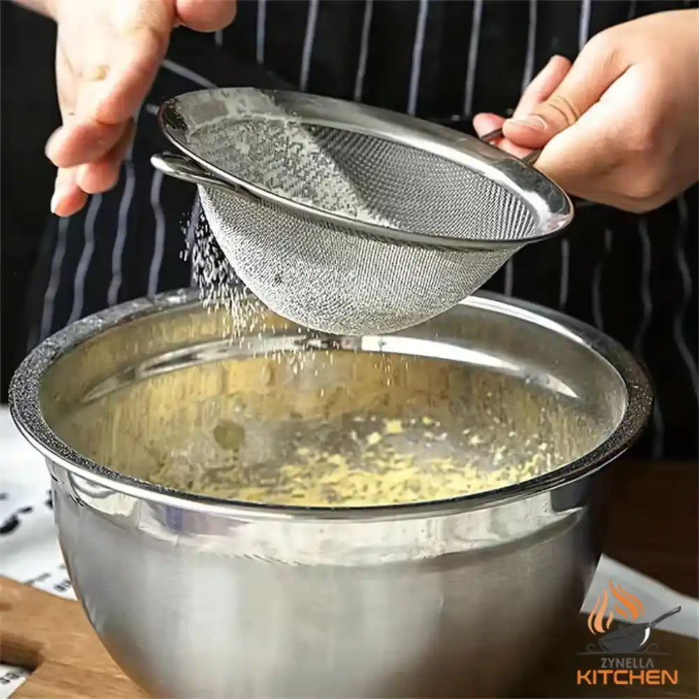 Zynella Stainless Steel Fine Mesh Sieve – Multi-Purpose Kitchen Strainer