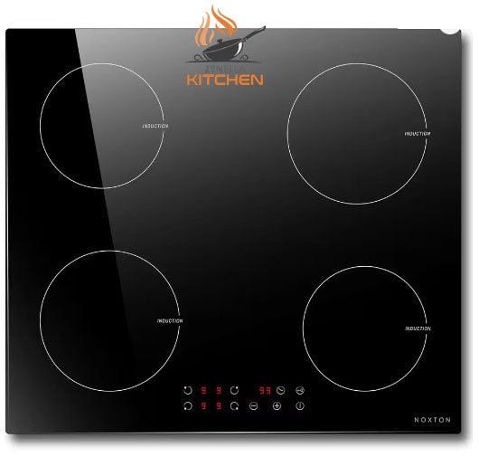 Zynella 60cm 4-Zone Plug-in Induction Hob with Touch Control & Safety Lock