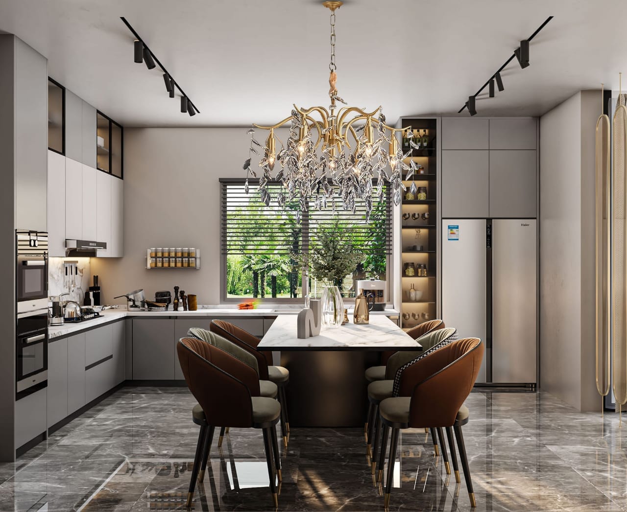 Flora Modern Crystal Chandelier