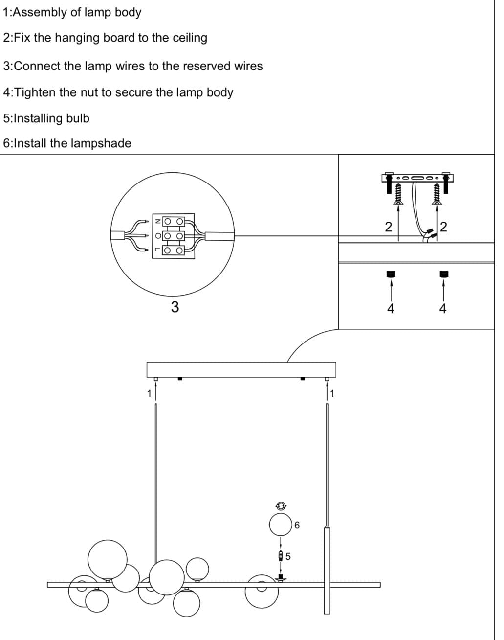 SereneGlow Glass Chandelier