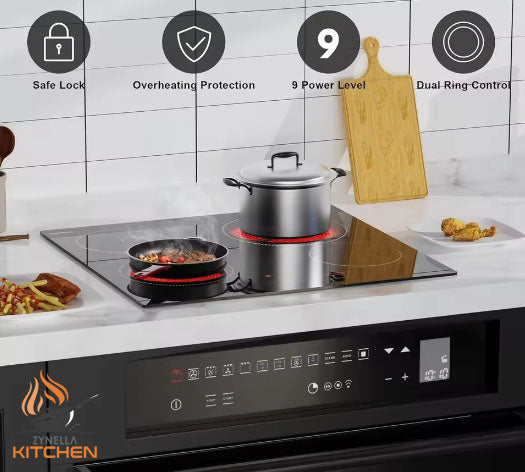 Zynella 60cm 4-Zone Ceramic Hob, Dual Ring, Touch Control, 6600W