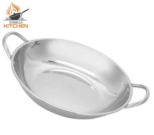 Zynella Stainless Steel Flat-Bottom Wok Pan
