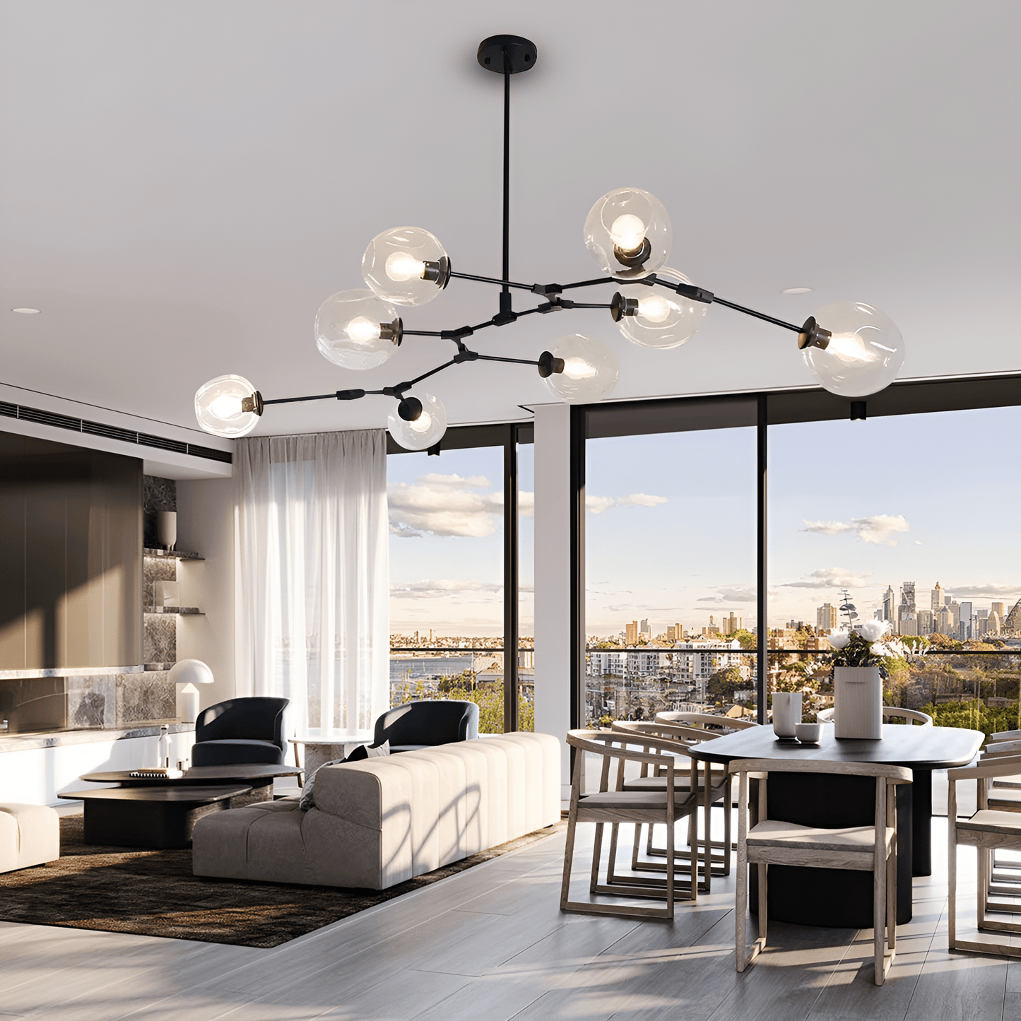 Customisable Derrick Modern Chandelier