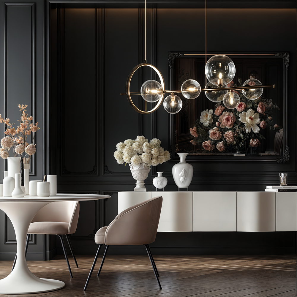 SereneGlow Glass Chandelier
