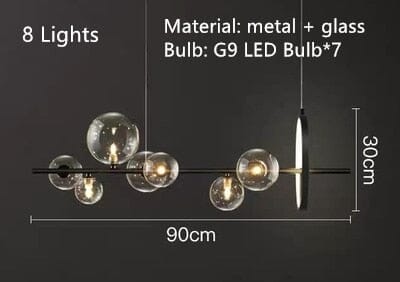 SereneGlow Glass Chandelier