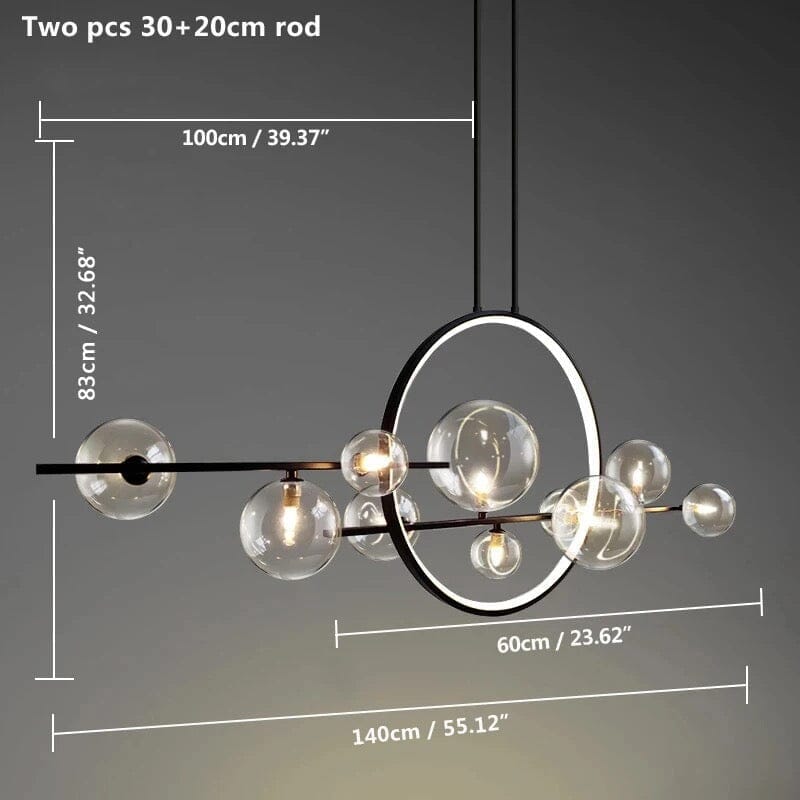 SereneGlow Glass Chandelier