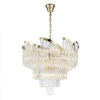 Eiffel Crystal Chandelier Modern Geometric Design