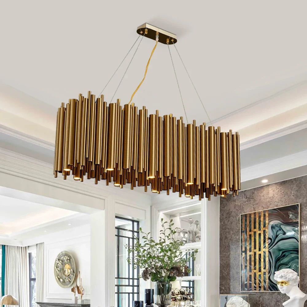 Gold Nest Oval Modern Chandelier