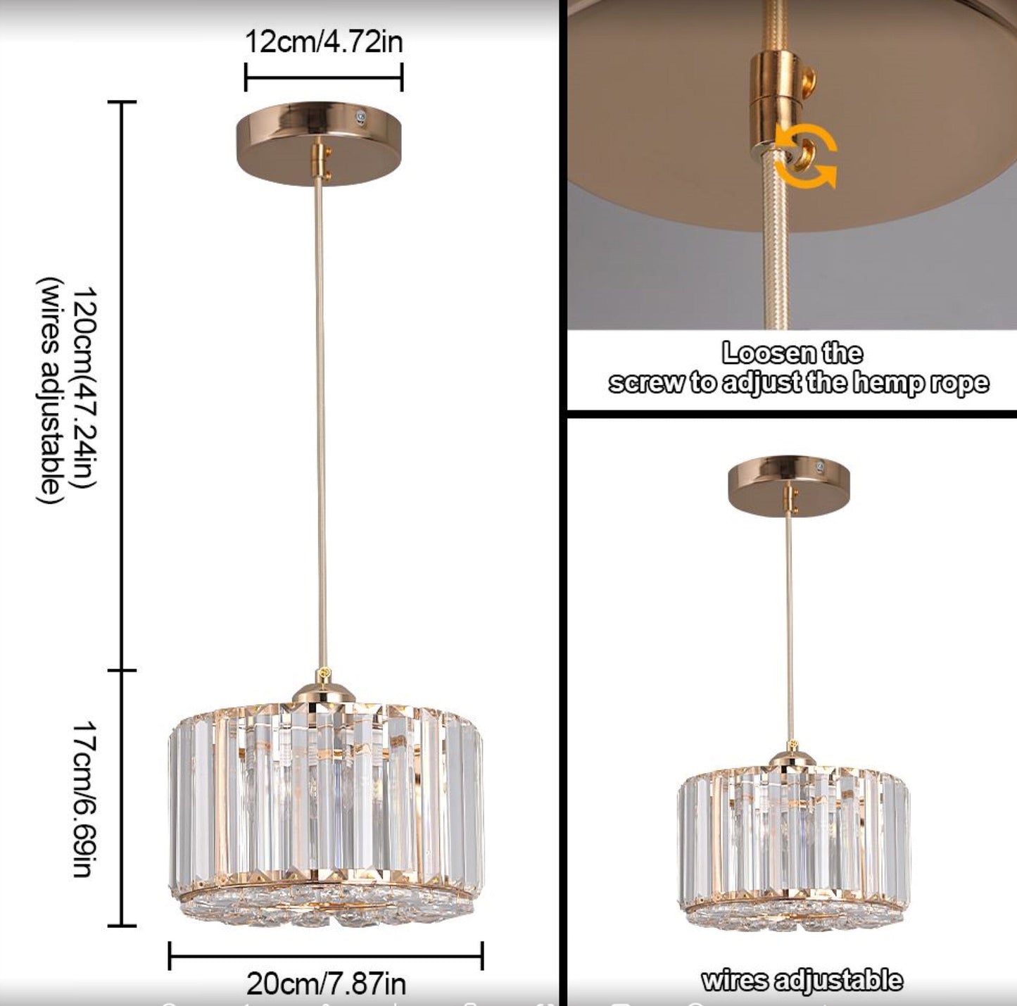 Danielle Crystal Pendant Modern