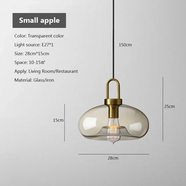 Modern Smoke Glass Pendant