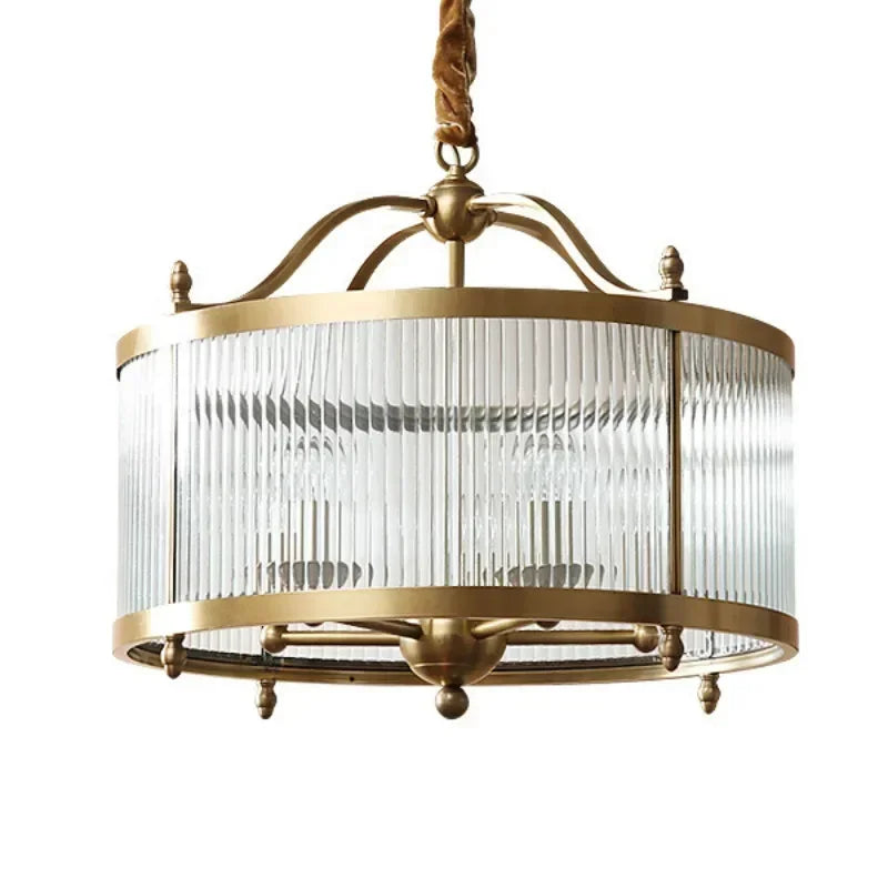 Grayson Golden Glass Accent Chandelier