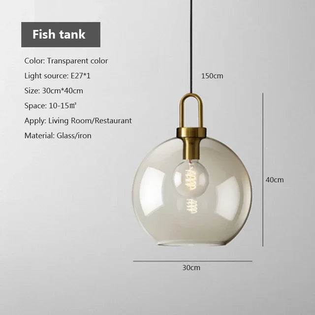 Modern Smoke Glass Pendant