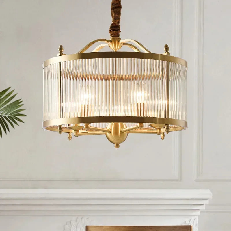 Grayson Golden Glass Accent Chandelier