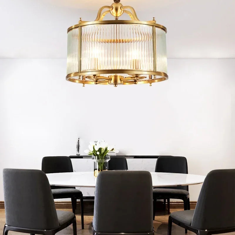 Grayson Golden Glass Accent Chandelier