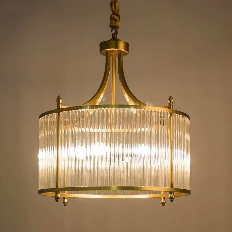 Grayson Golden Glass Accent Chandelier