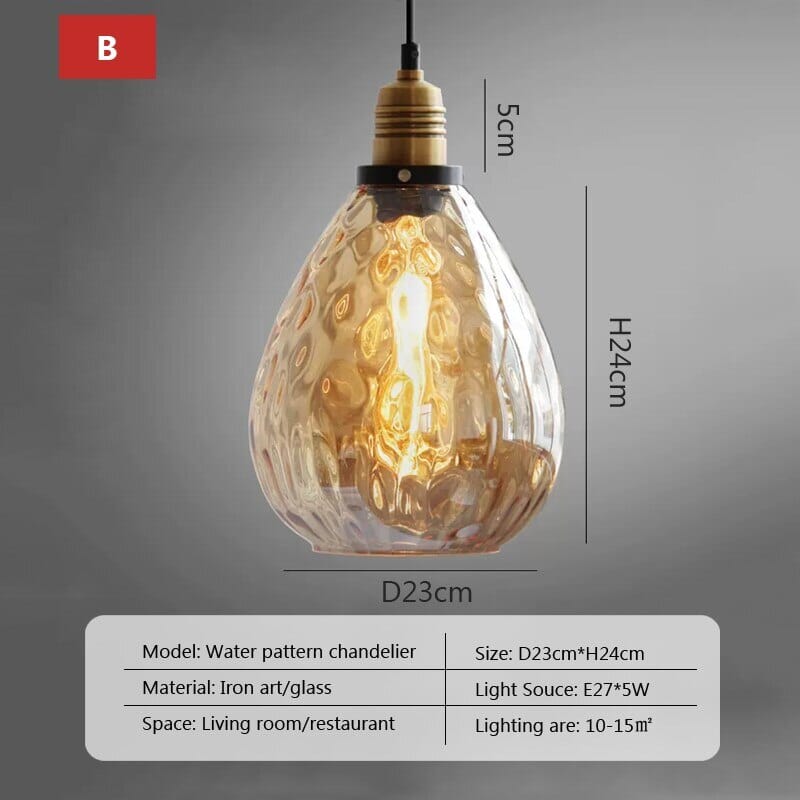 Zynella Smoky Glass Pendant
