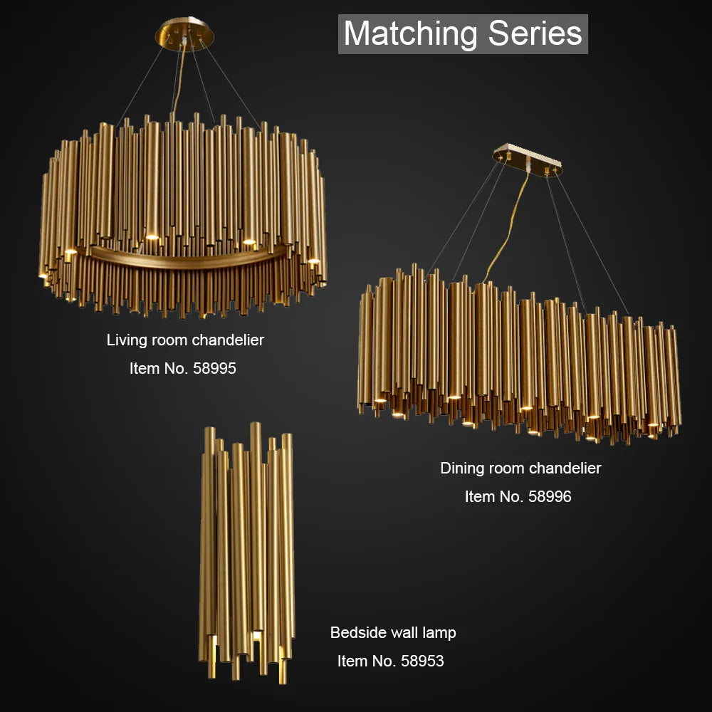 Gold Nest Oval Modern Chandelier