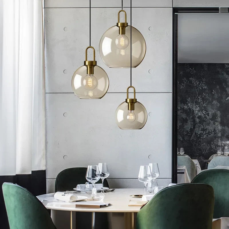 Modern Smoke Glass Pendant