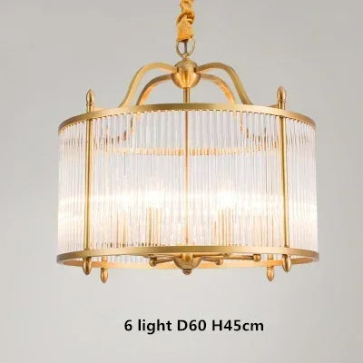 Grayson Golden Glass Accent Chandelier