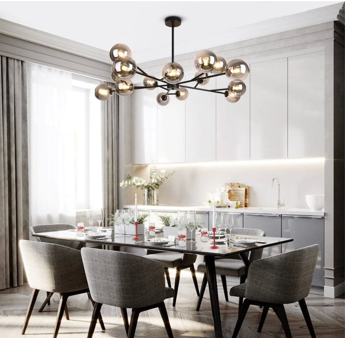 Flint Sputnik Rustic Chandelier