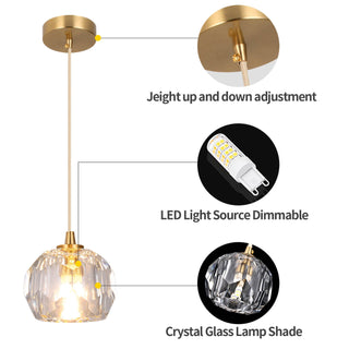 Elvi Crystal Modern Pendants