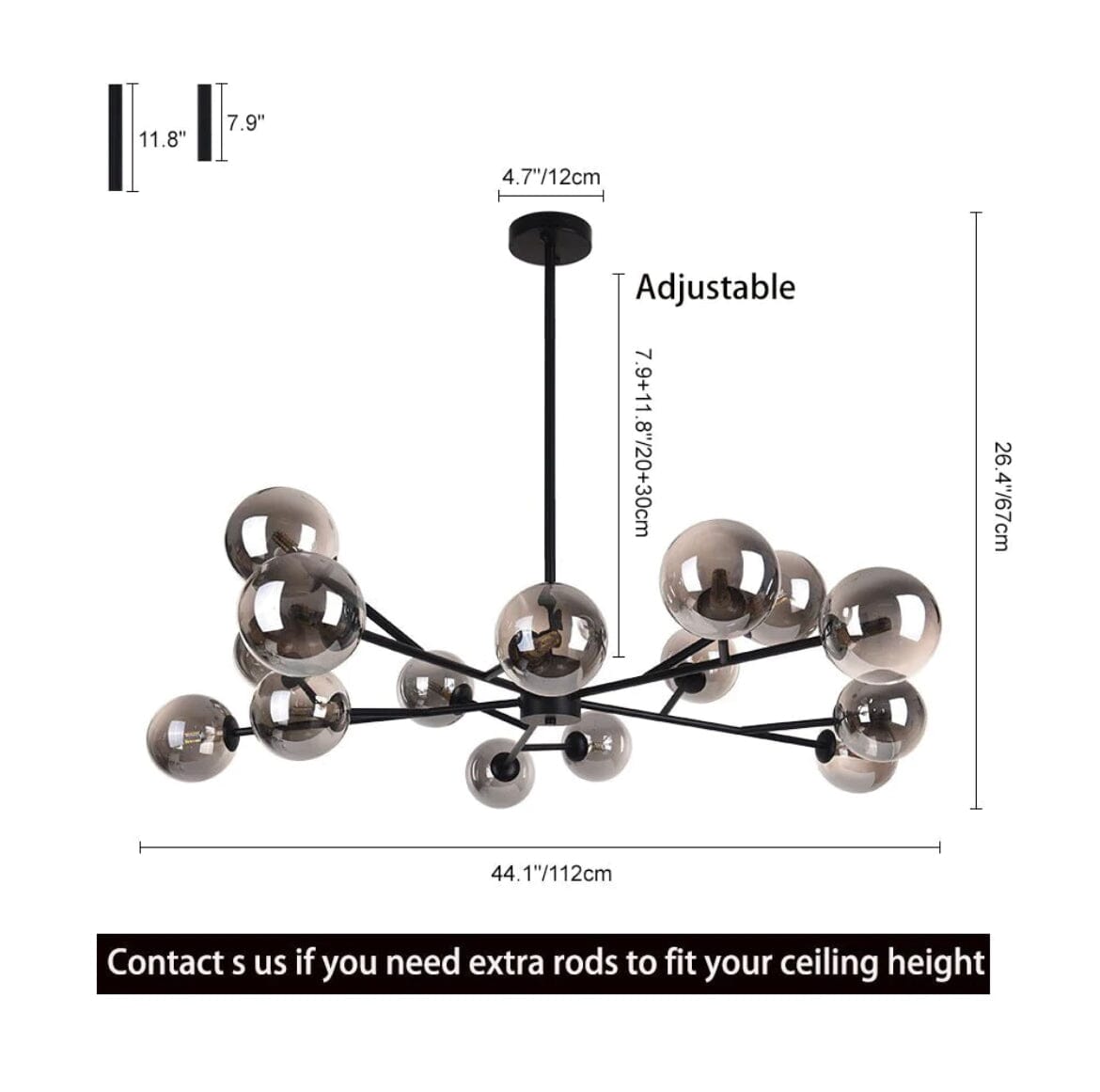 Flint Sputnik Rustic Chandelier