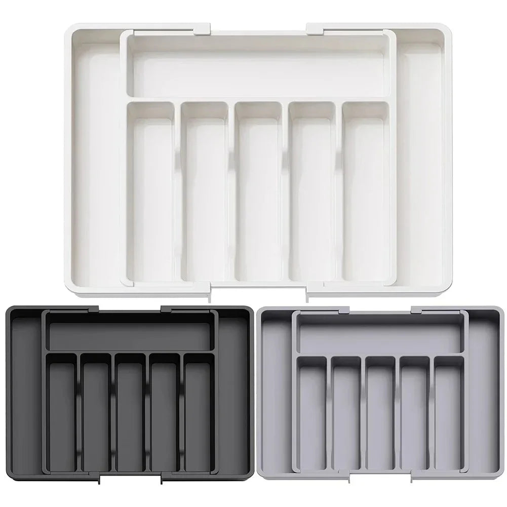 Zynella Kitchen Expandable Drawer Organizer – Adjustable Cutlery Tray