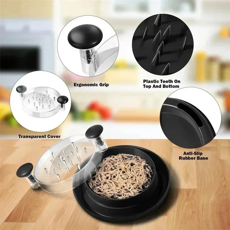 Zynella Kitchen Chicken Shredder Tool – Meat Shredder & Grinder with Lid