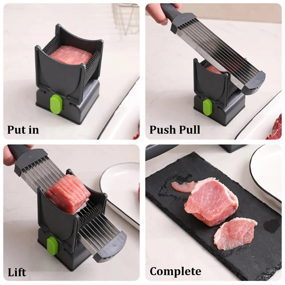 Zynella Kitchen Professional Manual Meat Slicer & Sharp Carving Knife – 34cm