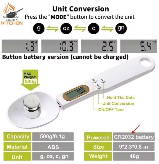 Zynella Digital Spoon Scale