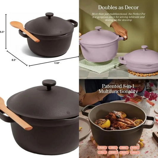 Zynella Ceramic Non-Stick Multi-Functional Pot – 5.5 Quart Healthy Cookware