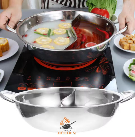 Zynella Divided Stainless Steel Hotpot