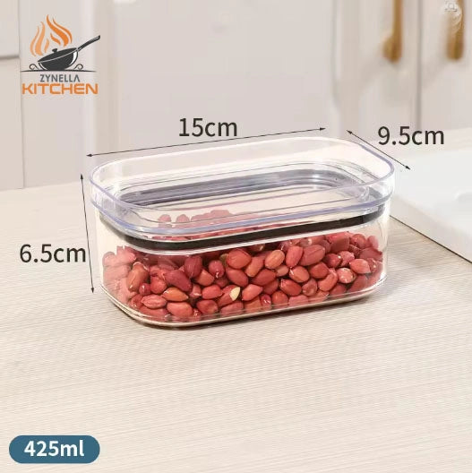 Zynella 4-Piece Sealed Jar Set – Large Capacity Airtight Storage