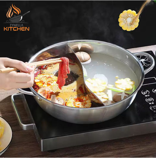Zynella Divided Stainless Steel Hotpot
