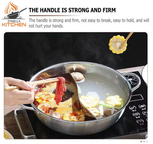 Zynella Divided Stainless Steel Hotpot