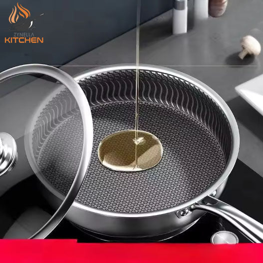 Zynella Stainless Steel Non-Stick Frying Pan / Wok