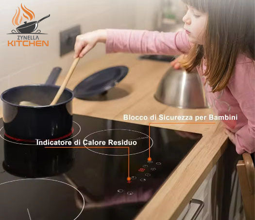 Zynella 60cm 4-Zone Ceramic Cooktop with Touch Control & Safety Timer