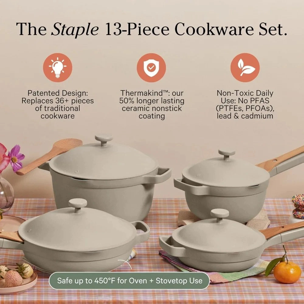 Zynella 13-Piece Multifunctional Cookware Set