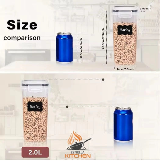 Zynella 2.0L Airtight Food Storage Containers – BPA Free Plastic