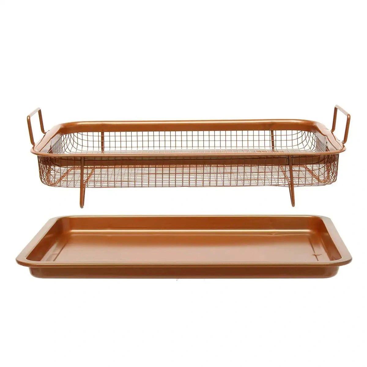 Zynella Copper Non-Stick Baking Tray with Grill Mesh