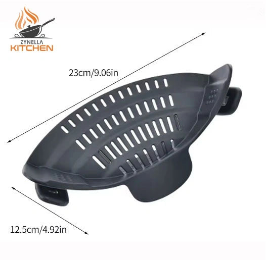 Zynella Silicone Clip-On Kitchen Strainer