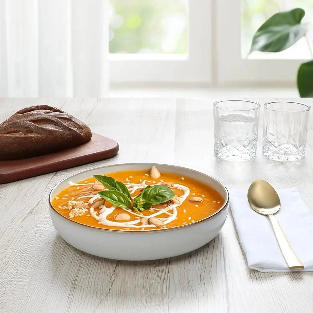 Zynella Set of 4 Large Ceramic Pasta Bowls