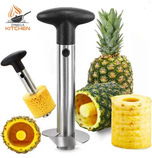 Pineapple Cutter Stainless Steel – Spiral Rotary Peeler, Core Separator & Extractor