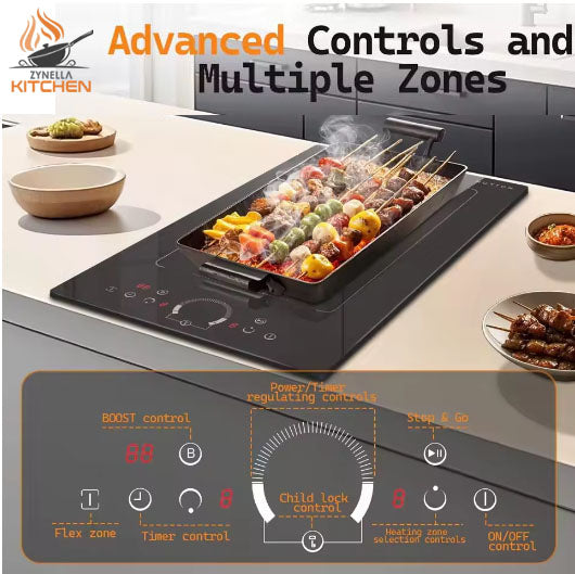 Zynella 2-Zone Induction Hob with Flex Grill Zone