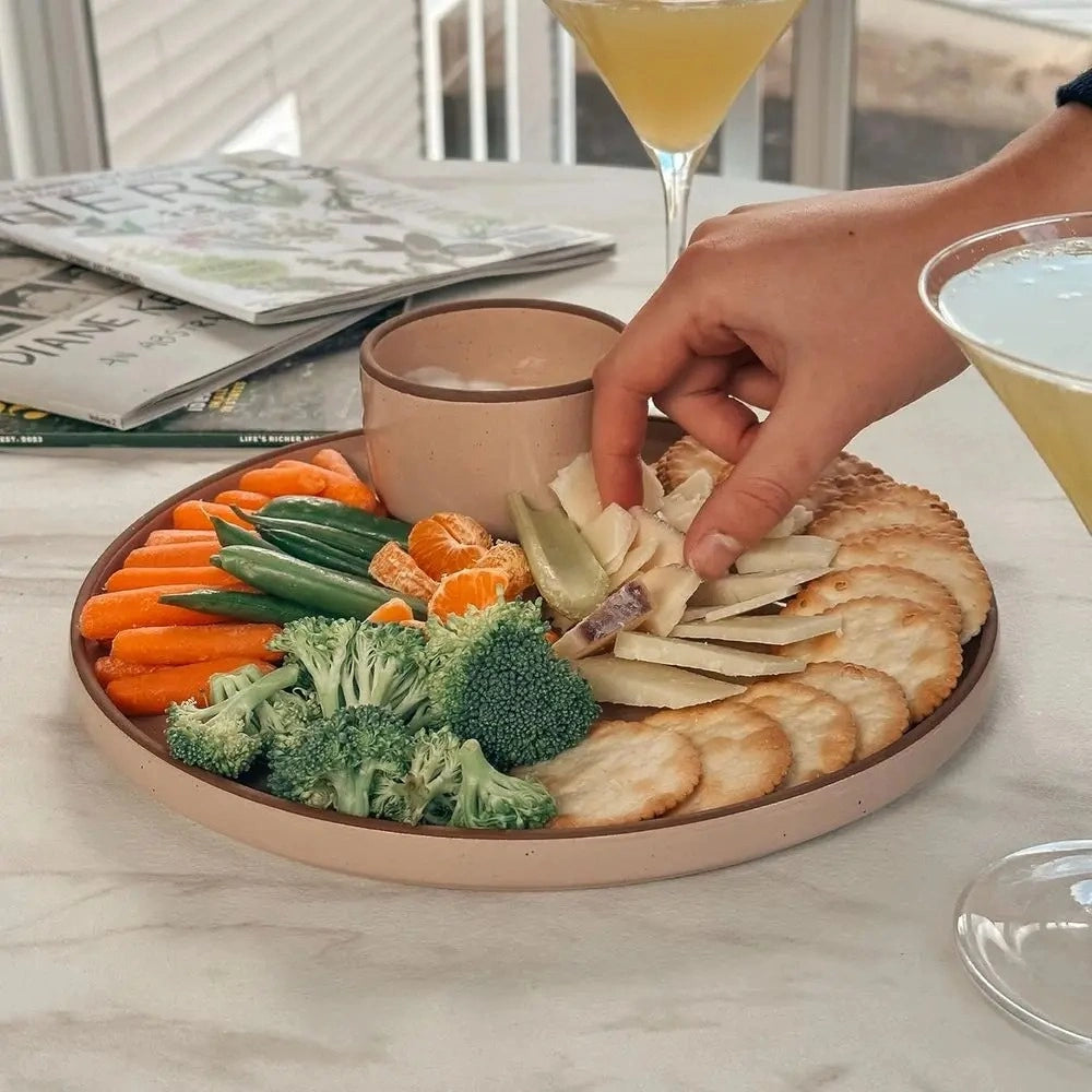 Zynella 6-Piece 10.5 Inch High Rim Dinner Plates Set