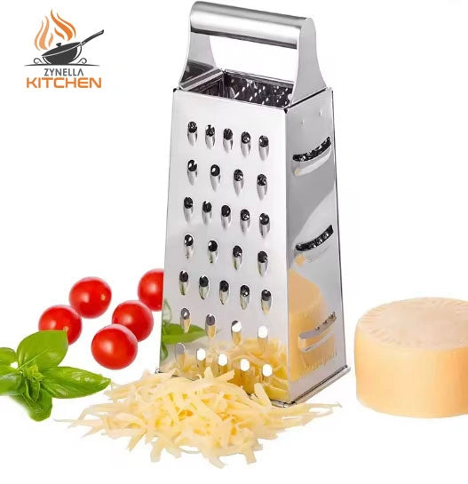 Stainless Steel 4-Sided Box Grater – Multipurpose Vegetable & Cheese Cutter