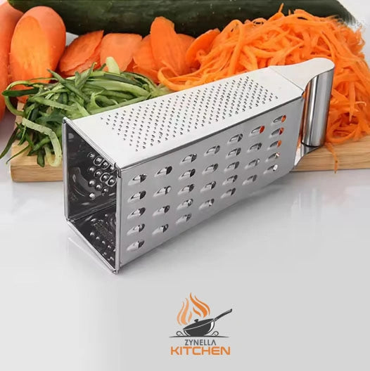 Stainless Steel 4-Sided Box Grater – Multipurpose Vegetable & Cheese Cutter