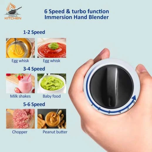 Zynella 1200W 5-in-1 Hand Immersion Blender