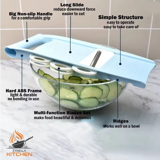 5-in-1 Mandoline Vegetable Slicer – Multi-Blade Potato & Veg Cutter