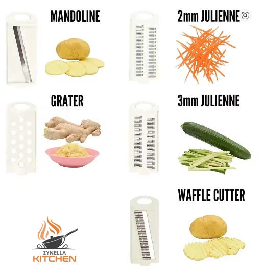 5-in-1 Mandoline Vegetable Slicer – Multi-Blade Potato & Veg Cutter